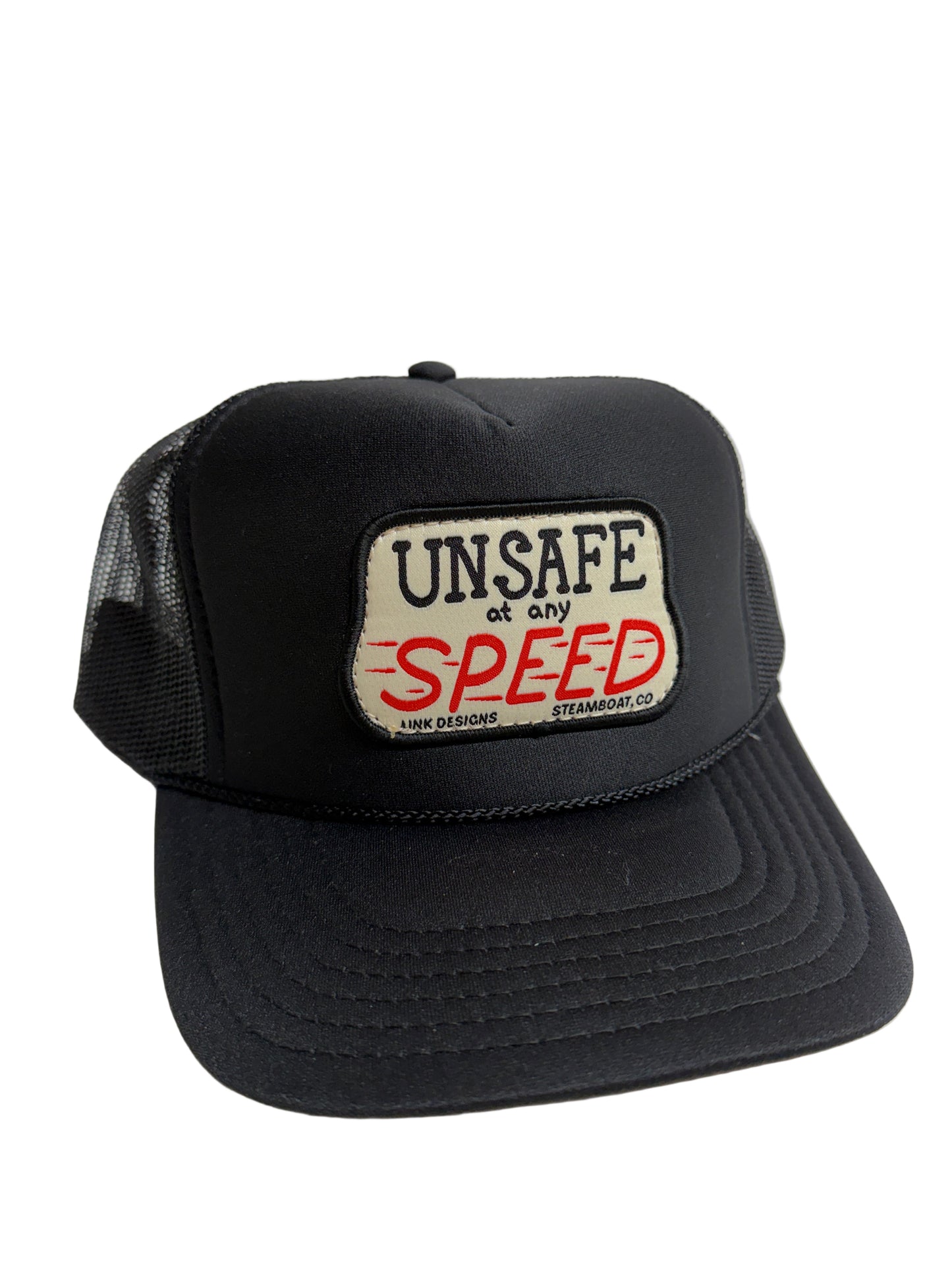 “Unsafe at Any Speed” foam front trucker hat