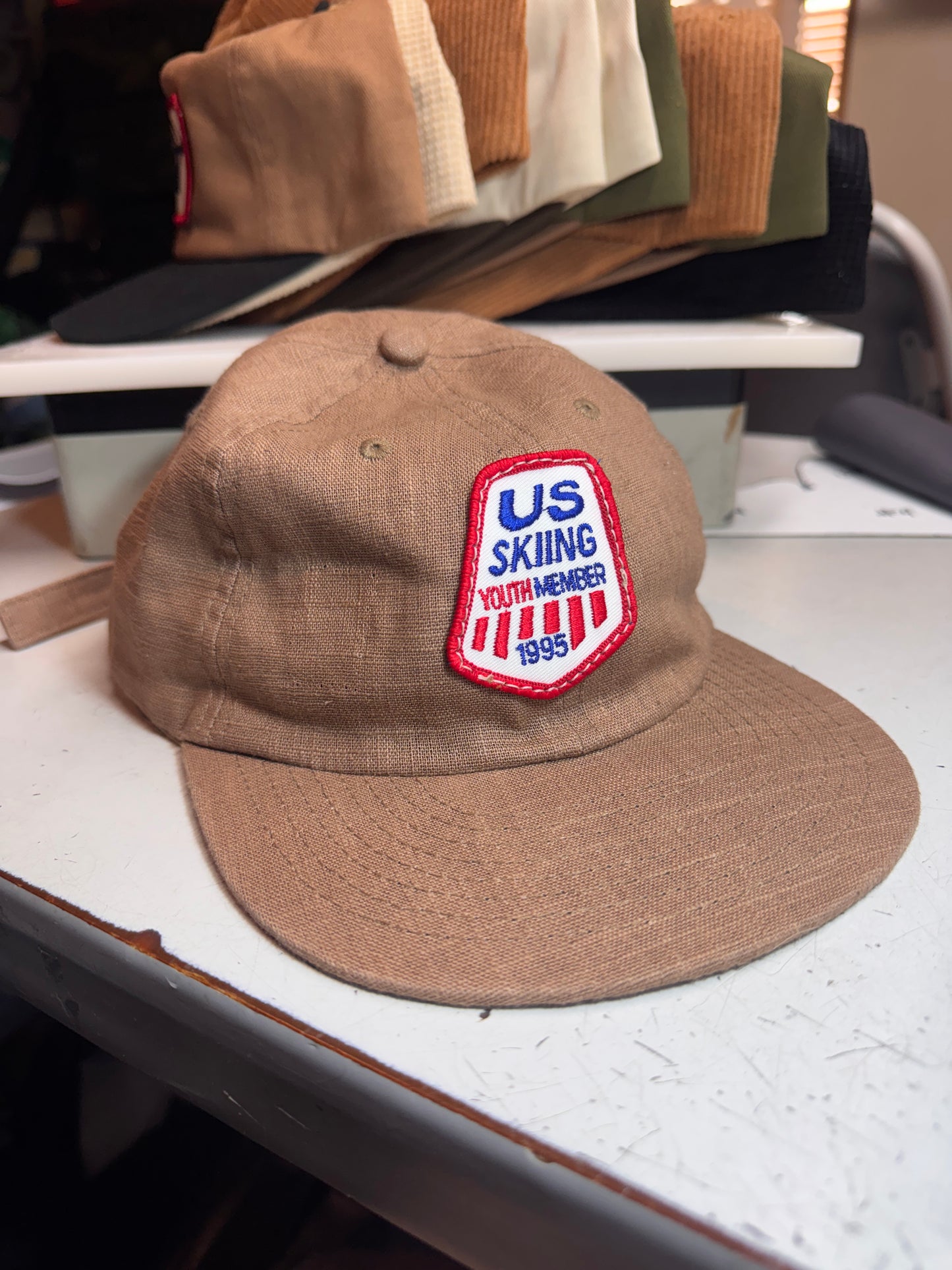 “US skiing ‘95” 1/1 hemp hat